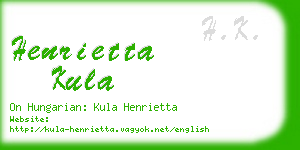 henrietta kula business card